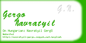 gergo navratyil business card